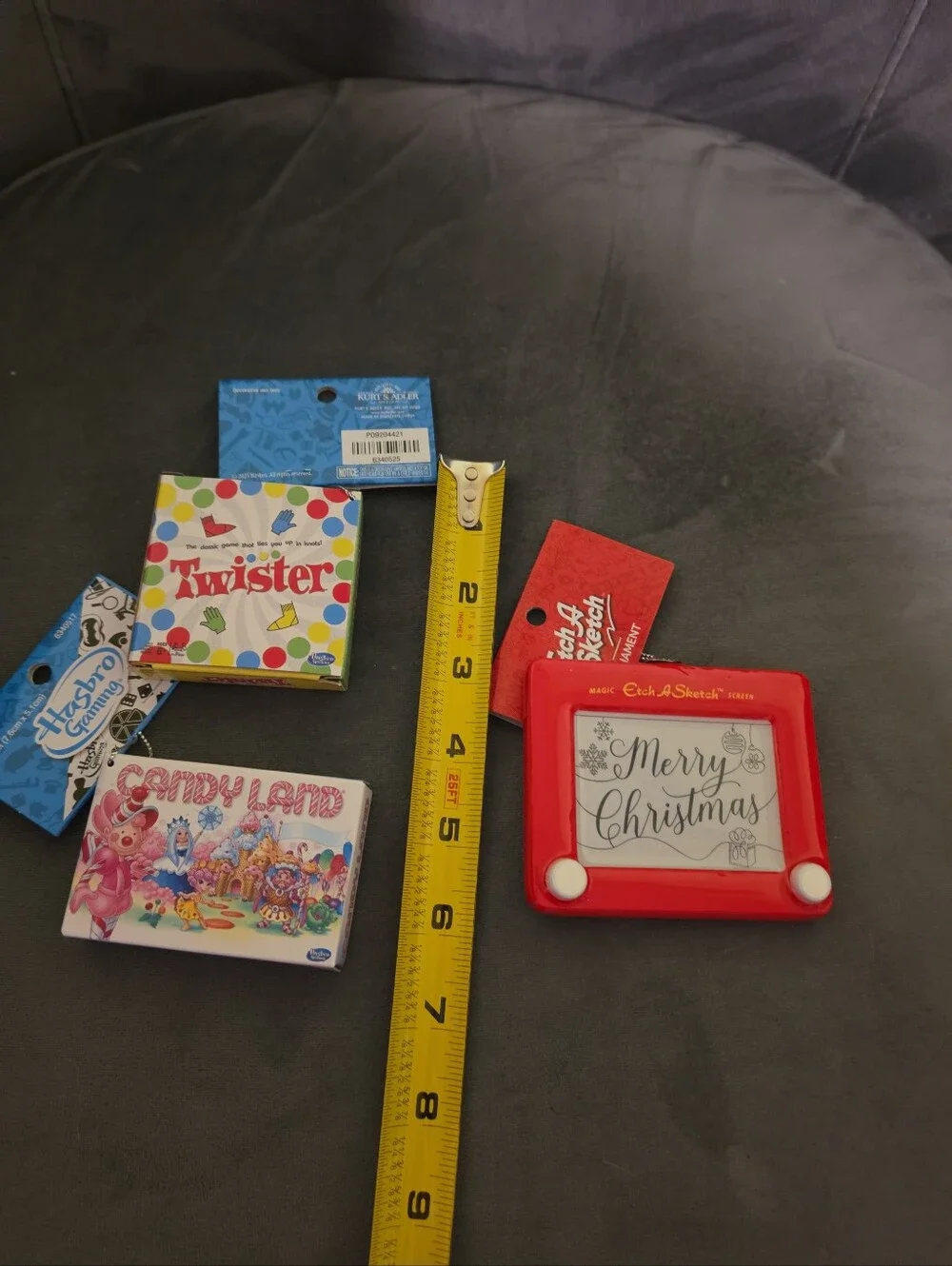 NWT Candy Land & Twister Game Boxes & Etch A Sketch Christmas Tree Ornaments